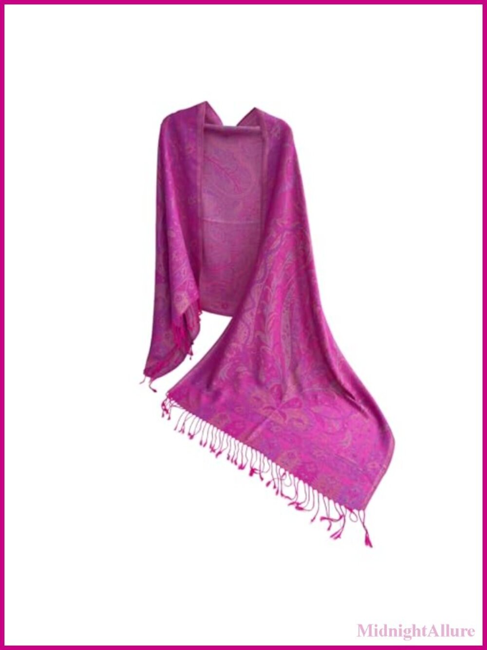 Reversible Paisley Pashmina Scarf Shawl Wrap Fringe Festival